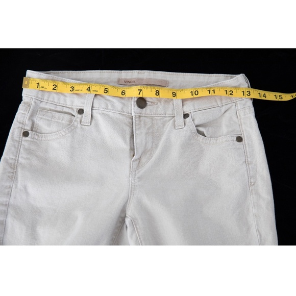 VINCE Crop Skinny Ankle Stretch Khaki Jeans Pants - Picture 16 of 16